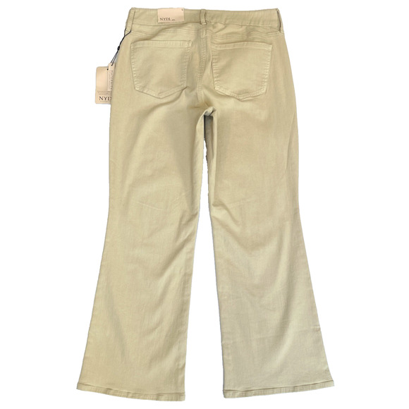 NWT NYDJ Womens Infinity Waist Relaxed Flare Leg Ankle Jean in Butter Tan Small - Picture 6 of 10